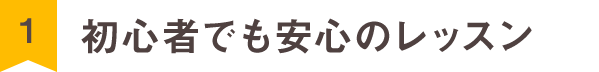 初心者でも安心のレッスン